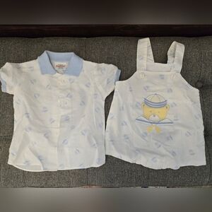 Vintage Health-tex Baby 2 Piece Outfit